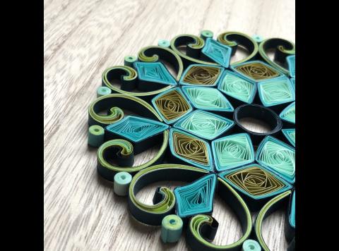 Quilling coaster