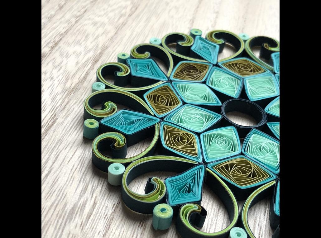 Quilling coaster